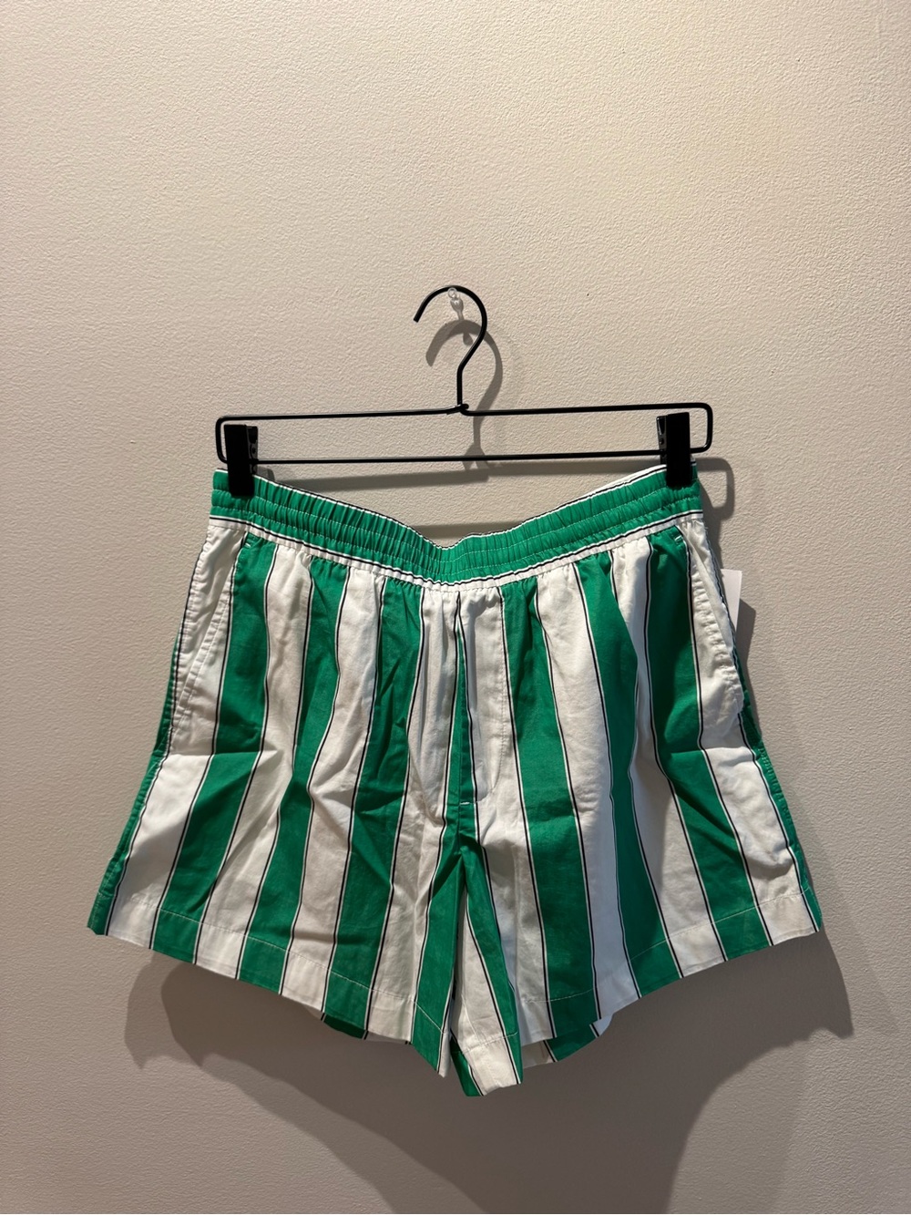 Gap Green & White Vertical Stripe Pull-On Shorts - Size Small - NWT!